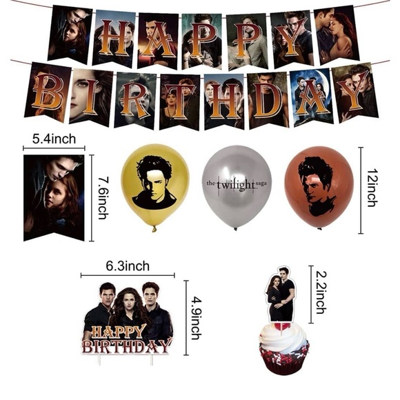 Twilight Saga Birthday Party Supplies Set NEW - Picture 3 of 8